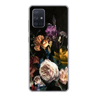 Produktbild von MuchoWow® Handyhülle Schutzhülle Hülle für Samsung Galaxy A51 5G Blumen - Rosen - Muster Silikon Softcase Handy Hülle - Abbildung