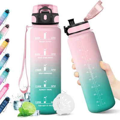 Obrázok produktu pre Fľaša na vodu s filtrom, objem 1 liter – bez BPA a