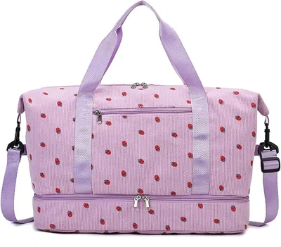 Immagine prodotto di Borsa sportiva da donna con scomparto per scarpe e separazione per oggetti asciutti/umidi, capacità da 20 a 35 litri, dimensioni 47x37x23 cm, ideale per sport e viaggi