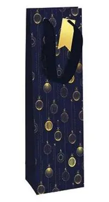 Produktbild von Clairefontaine 6x Geschenktasche für Flaschen 12,7x9x35,5cm Blau 202118-4C