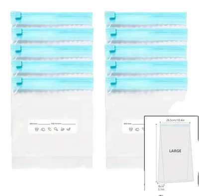 Image de Sachets de conservation, fermeture à glissière, conception étanche, lot de 10