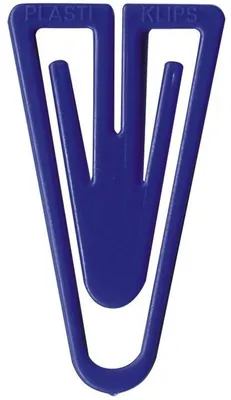 Produktbild von Büroklammern Plastiklips 35mm VE=100 Stück blau