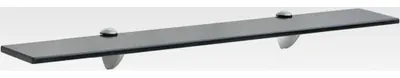 Produktbild von Wand Regal Glasregal Glasboden Glasablage Badregal Schwarz 70x20 cm 8 mm