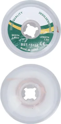 Zdjęcie produktu dla Drut rozlutowujący ze stopu miedzi do usuwania knota lutowniczego bez czyszczenia przyssawki lutowniczej 1,5 metra 1,5 mm (1515A)
