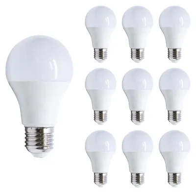Productafbeelding van Bemko LED Peerlamp A60 E27 Mat - 11W 520lm 4000K - Neutraalwit - Vervangt 100W - 10 stuks