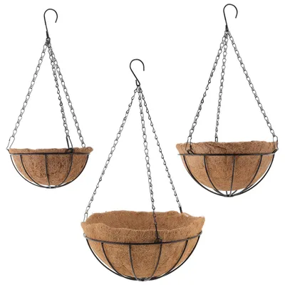 Imagen del producto de Juego de macetas colgantes - 3 unidades para decoración de jardín, en varios tamaños