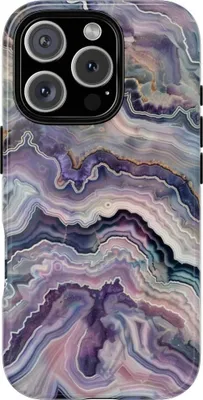 Produktbild von Geodenmuster in Lila und Blau – Hülle Kompatibel mit iPhone 16 Pro