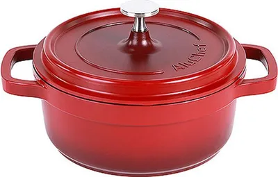 Produktbild von AluChef® Cocotte, rund 20 cm / rot
