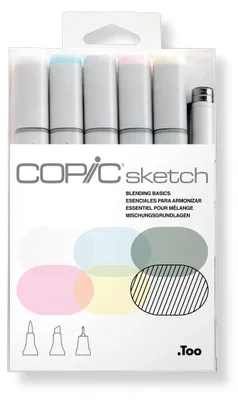 Immagine prodotto di Set di 6 pennarelli COPIC "Blending Basic"