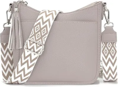 Obrázok produktu pre YISUOHOOM kabelka dámy stredne veľké ramenné tašky šedá, Crossbody taška, viac priehradiek