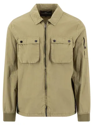 Produktbild von Fynch-Hatton Garmentdye Overshirt dark khaki M