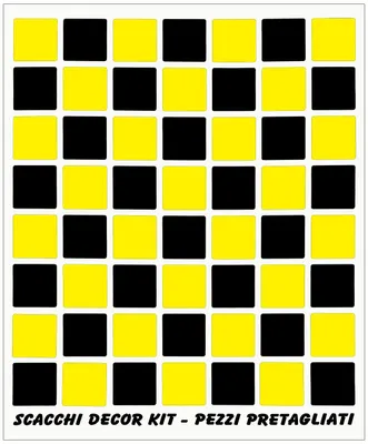 Produktbild von Aufkleber Sticker Karomuster Gelb - Schwarz, 20 x 24 cm