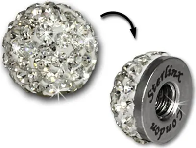 Produktbild von Glitzerkugel weiß für Sterlinx London Shamballa Armband SHB00W