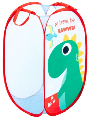Produktbild von Aufbewahrungskorb Dino - Pop-Up Korb für Kinder Wäschekorb Spielzeugnetz