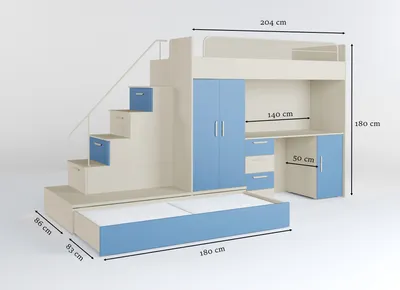 Produktbild von Hochbett mit Stauraum – Funktional und ideal für das Jugendzimmer.