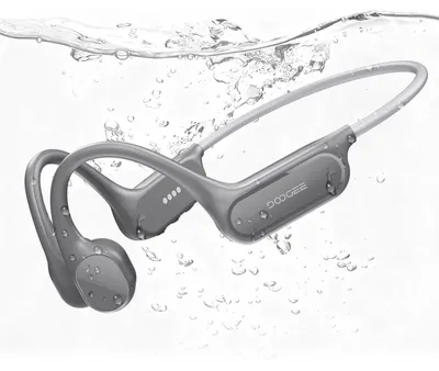 Produktbild von Knochenschall Kopfhörer Schwimmen Kopfhörer IP68 Wasserdicht 10 Std Akku BT Ear Schwimmkopfhörer mit MP3 Player 32GB Speicher Mikrofon Kabellose Grau
