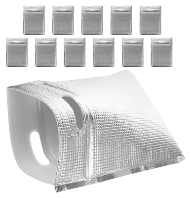 Produktbild von 12 Stück wiederverwendbare Sandwichbeutel aus Aluminiumfolie – isolierte Thermotaschen für den Alltag und die Arbeit