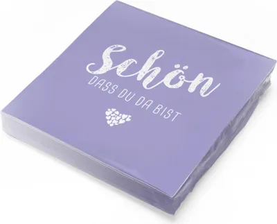 Produktbild von itenga 20x Serviette Schön dass du da bist - LILA / FLIEDER -