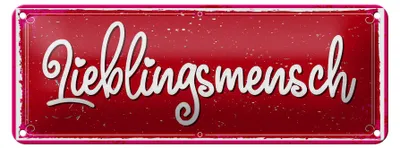Produktbild von Blechschild Spruch 27x10cm Lieblingsmensch Dekoration