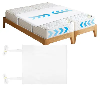 Immagine prodotto di Connettori per materassi, dimensioni 230x50 cm, larghezza regolabile da 1,2 a 2,3 metri, distanziatori per letti a due piazze