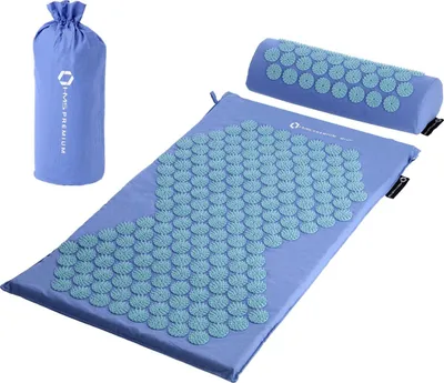 Image de Ensemble de tapis d'acupression, bleu - Oreiller inclus