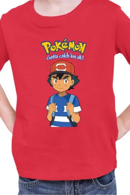 Obrázek produktu pro Dětské Triko Japan Manga Anime Comics Pokemon 016,  / Červené