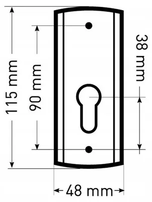 Produktbild von ALUBRASS SMNCY Außenschild Nickel Chrom Tür