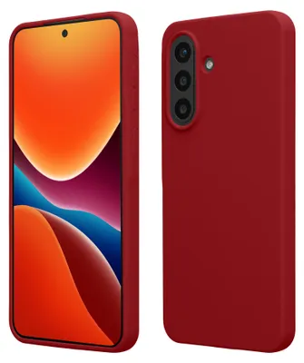 Produktbild von kwmobile Handyhülle für Samsung Galaxy A57 5G Hülle - Case Silikon - Kabelloses Laden - Schutzhülle Cover in Rhabarber Rot