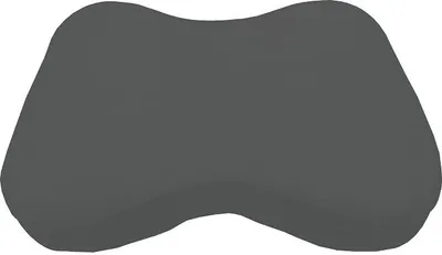 A 3D rendering of a knee implant component.