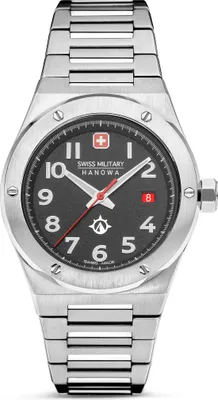 Produktbild von SWISS MILITARY HANOWA Herrenuhr Quarzuhr silber / schwarz onesize Herren 43 SMWGH2101902, SMWGH2101903