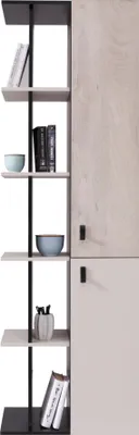 Produktbild von Masseno Buchregal ISEO für Wohnzimmer Büro oder Lesezimmer 60x40x190 cm, Schwarz