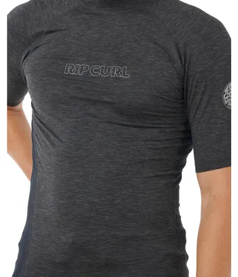 Image de Rip Curl Rashguard pour homme DAWN PATROL UPF PERF L/S, taille : L, couleurs : noir chiné