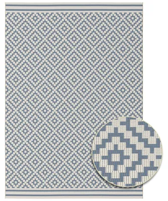 Produktbild von Primaflor In- und Outdoorteppich ELDORADO - Quadra - 160x230cm - Vintage Muster Außenteppich ideal als Terrassenteppich & Balkonteppich