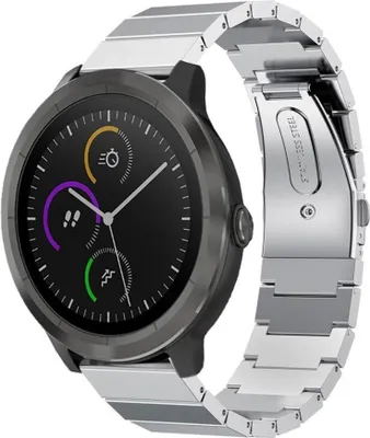 Produktbild von Strap-it Garmin Vivoactive 3 Luxus-Metallband (Silber)