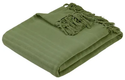 Produktbild von Atmosphera Tagesdecke / Decke / Plaid - grun - Baumwolle - 220 x 160 cm - geknupft