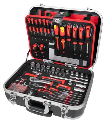 Image de Coffret à outils trolley - WZK167PRO - 167 pièces - poignée télescopique