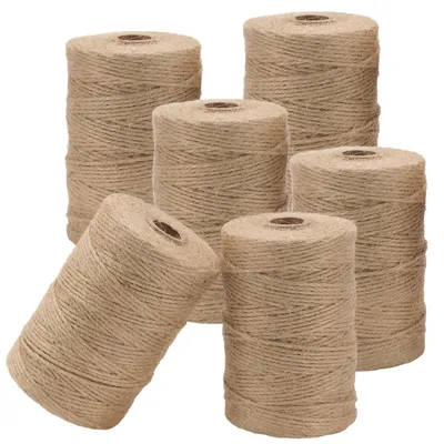 Image de Lot de 6 cordes en jute de 2 mm, longueur de 90 mètres