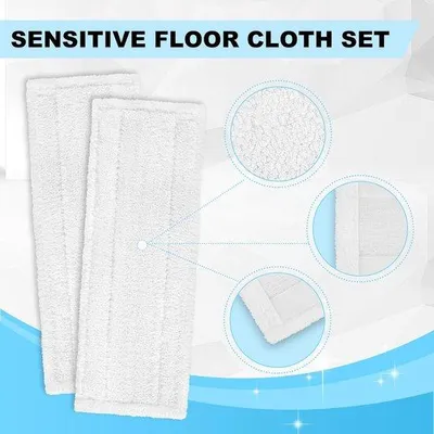 Produktbild von Famanu Mikrofaser-Wischmop-Pads - 2er Set für Dampfreiniger