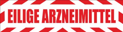 Produktbild von INDIGOS UG - Magnetschild "Eilige Arzneimittel" mit Rahmen 30 x 8 cm - Magnetfolie für Auto / LKW / Truck / Baustelle / Firma