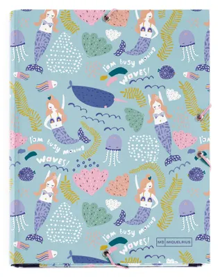 Obrázek produktu pro Miquelrius – Binder s klopami, formát A5, rozměry 185 x 245 x 20 mm, pevný karton, gumička