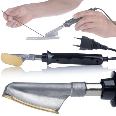 Produktbild von Rosfix Kunststoff Schweißgerät 230 mm – Lötkolben mit Anti-Rutsch-Griff, 50 mm Spitze | Für Reparatur, Glätten, Verstärken