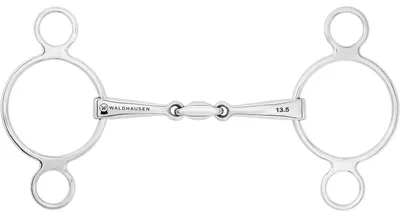 Produktbild von Waldhausen 3-ring Double Jointed Gebisse Silber 13.5 cm Silber 13.5 cm