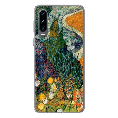 Produktbild von MuchoWow® Handyhülle Schutzhülle Hülle für Huawei P30 Erinnerungen an den Garten von Etten - Vincent van Gogh Silikon Softcase Handy Hülle - Kartenbesitzer