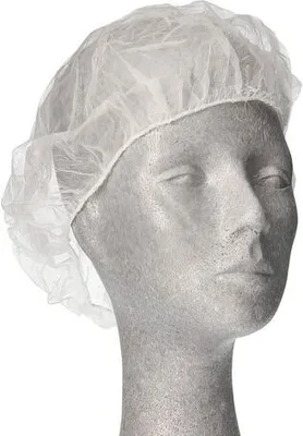 Produktbild von 100x Einweg Baretthauben Kopfhauben Vlieshauben Ø 52cm weiss