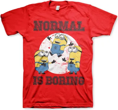 Produktbild von Minions - Normal Life Is Boring T-Shirt - XX-Large - Red