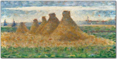 Produktbild von Coloray Bild aus Leinwand 100x50 Leinwand Dekoration - Heuschober Seurat