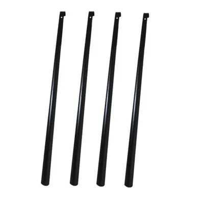 Produktbild von 4er Set Schuhlöffel aus Edelstahl, 80cm Schuhanzieher Extra Lang in Schwarz, Schuhanziehhilfe Metall, Stabile Ausführung, Stylischer Metallschuhlöffel für Stiefel