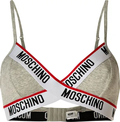 Produktbild von MOSCHINO Damen Bustier -  bügellos, Bra, BH, Logo, Stretch Baumwolle Grau L