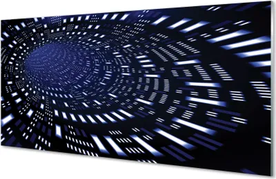 Imagen del producto de Protector para salpicaduras, 100x50 cm, obra de arte para pared, túnel azul en 3D