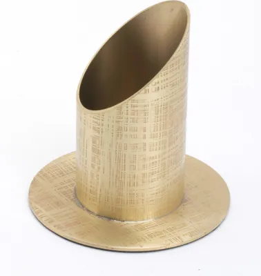 Produktbild von Kerzenleuchter Ø für Kerzen 5 cm Messing, gold, matt, rund